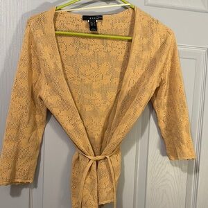 Mango wrap crochet sweater